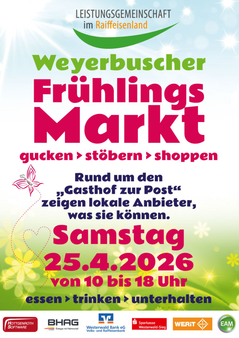 2026 Plakat Weyerbuscher Frühlingsmarkt