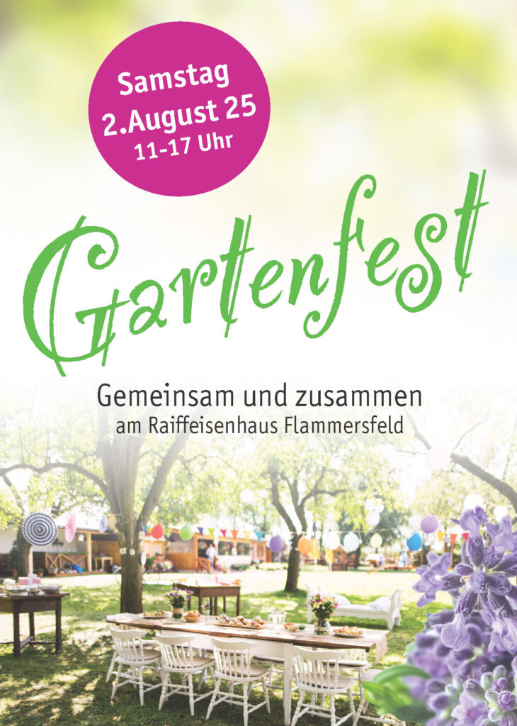 A6 Handzettel Gartenfest Seite 1